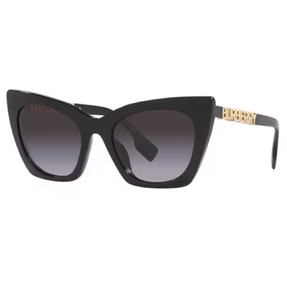 NEW BURBERRY CAT EYE SUNGLASSES MARIANNE BE4372U 3001/8G BLACK BE4372U 30018G - Picture 1 of 7